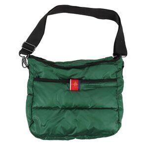 Pretty Rugged Green Puffer Bag Crossbody Handbag Purse Waterproof Zippered